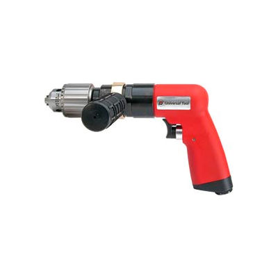 Universal Tool Pistol Grip Air Drill, Keyed, 1/2" Chuck, 500 RPM