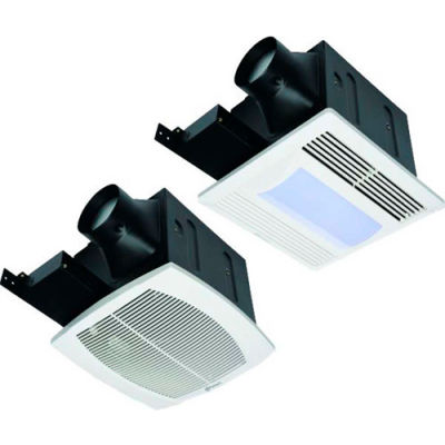 Fantech Quiet Exhaust Fan With Light FQ80FL, 120V, 1 PH, 80 CFM, 0.4 Sones