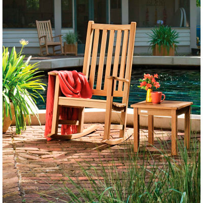 Oxford Garden® 18" Square Outdoor End Table - Teak