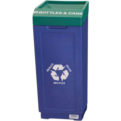 cans plastic bin bottles recycling gallon recycle open forte base garbage globalindustrial janitorial maintenance