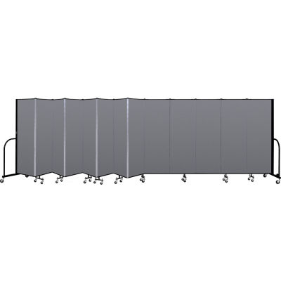 Screenflex Portable Room Divider - 13 Panel - 6'H x 24'1"L -  Stone