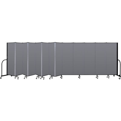 Screenflex Portable Room Divider - 13 Panel - 6'H x 24'1"L - Stone