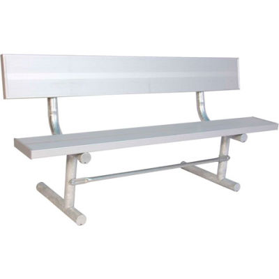 6' Aluminum Park Bench with Back, Portable