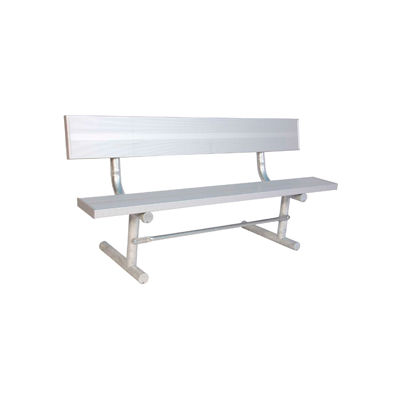 8' Aluminum Park Bench with Back, Portable