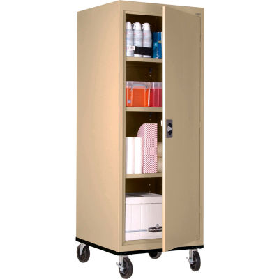 Sandusky Mobile Storage Cabinet TA3R242460- 24x24x66, Sand