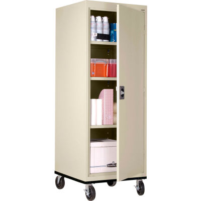 Sandusky Mobile Storage Cabinet TA3R242460- 24x24x66, Putty