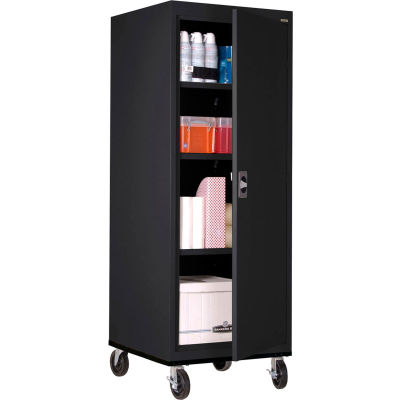 Sandusky Mobile Storage Cabinet TA3R242460- 24x24x66, Black