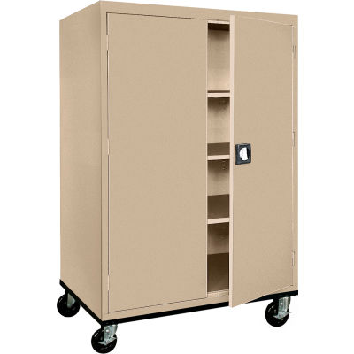 Sandusky Mobile Storage Cabinet TA3R462460- 46x24x66, Sand