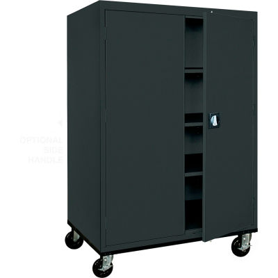 Sandusky Mobile Storage Cabinet TA3R462460- 46x24x66, Black