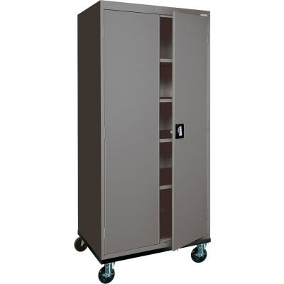 Sandusky Mobile Storage Cabinet TA4R302466 - 30x24x72, Charcoal