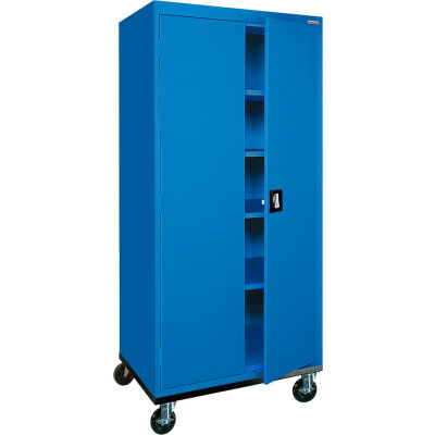 Sandusky Mobile Storage Cabinet TA4R302466 - 30x24x72, Blue