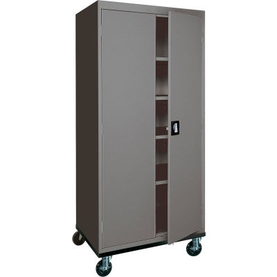 Sandusky Mobile Storage Cabinet TA4R362472 - 36x24x78, Charcoal