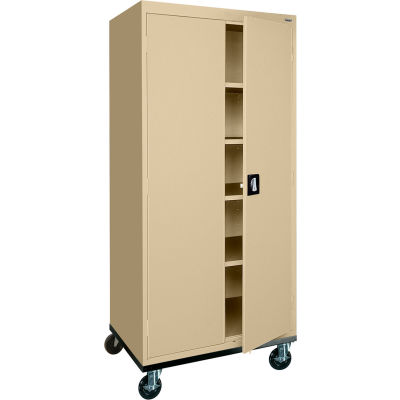 Sandusky Mobile Storage Cabinet TA4R362472 - 36x24x78, Sand