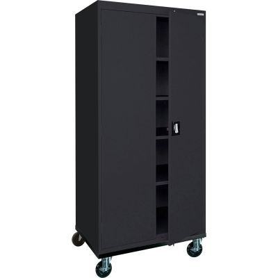 Sandusky Mobile Storage Cabinet TA4R362472 - 36x24x78, Black