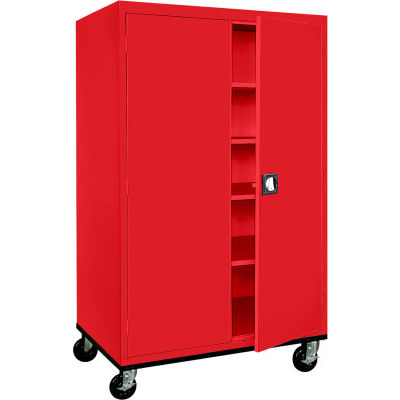 Sandusky Mobile Storage Cabinet TA4R462472 - 46x24x78, Red