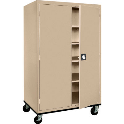 Sandusky Mobile Storage Cabinet TA4R462472 - 46x24x78, Sand