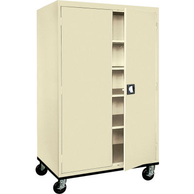 Sandusky Mobile Storage Cabinet TA4R462472 - 46x24x78, Putty
