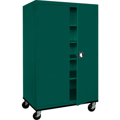 Sandusky Mobile Storage Cabinet TA4R462472 - 46x24x78, Green