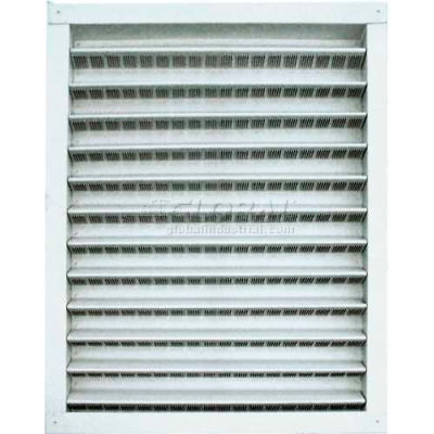 Master Flow® Aluminum Wall Louver, 12"W X 18"L, Mill - Pkg Qty 12