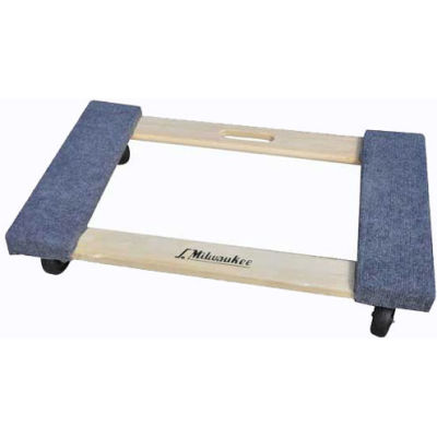 Milwaukee Wood Furniture Dolly 33800 - Carpeted Ends - 30" x 18" - 1000 Lb. Capacity