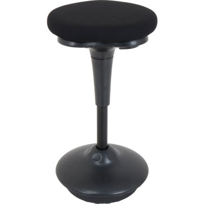 Interion® Active Seating Stool - Fabric - 25"H - 33"H - Black