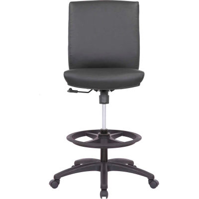 Interion® Bonded Leather Drafting Stool