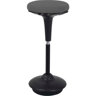 Interion® Active Seating Stool - Fabric - 25"H - 33"H - Gray