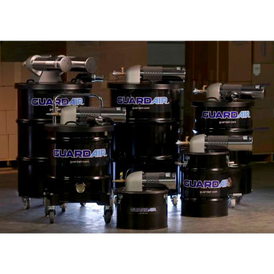 Guardair 55 Gallon Dual B Pneumatic Vacuum Unit w/ 2" Inlet & Attachment Kit - N552BC
