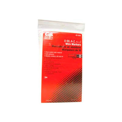Gardner Bender 42-035 Wire Marker Booklet, A-Z, 1-90, Symbols