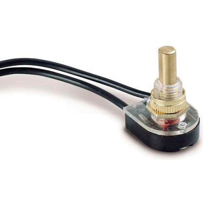 Gardner Bender GSW-25 Brass Push O/F, SPST 6a 125vac, Wired