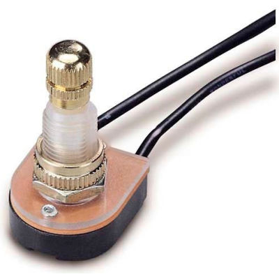Gardner Bender GSW-61 Brass Rotary, SPST 6a 125vac, O/F