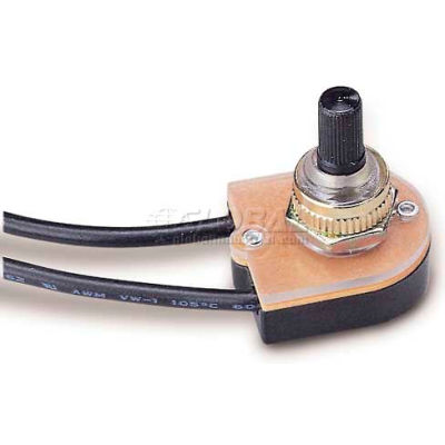 Gardner Bender GSW-69 Black Plastic Rot, SPST, 6a 125vac, O/F