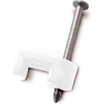 Gardner Bender PSW-100 Coax Staple, 1/4", White - 100 pk.