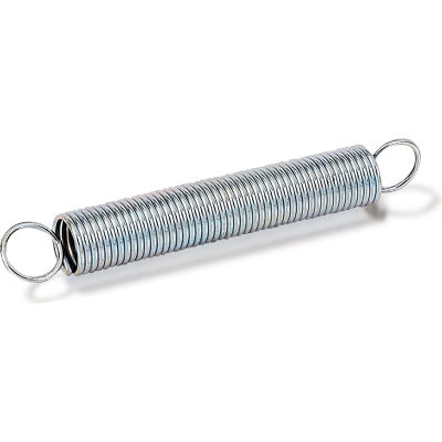 Extension Spring - 0.375 OD x 0.0348 Wire Dia. - MBHD - Zinc - USA - Pkg of 12 - Gardner E30C