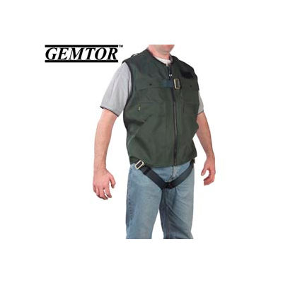 Gemtor 846377-3, Vest Full-Body Harness - Green - CSA - Large