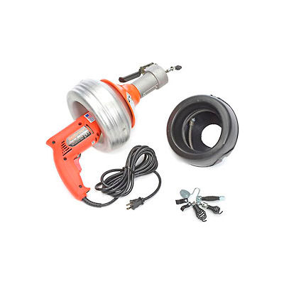 General Wire PV-A-WC Power-Vee Drain Cleaning Machine includes 2 Cables, Cutter Set & Case