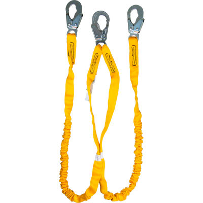 Guardian 11202 6' Double Leg Internal Shock Lanyard Snap Hook