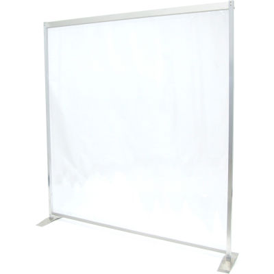 Global Industrial Free Standing Partition Frame, 72"W x 72"H, Clear