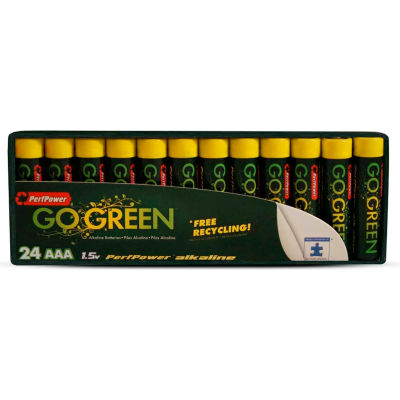 Power By GoGreen 24012 AAA Alkaline Battery  - Pkg Qty 24