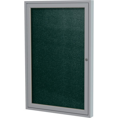 Ghent Enclosed Bulletin Board - Outdoor / Indoor - Vinyl - 36" x 36" H - Black
