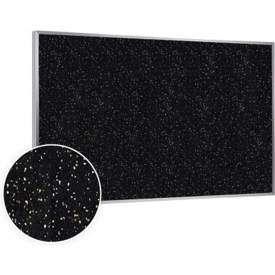 Ghent 3' x 4' Bulletin Board - Speckled Recycled Rubber Surface - Silver