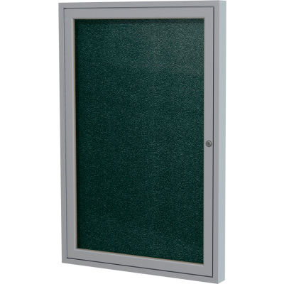 Ghent Enclosed Bulletin Board - Outdoor / Indoor - Vinyl - 36" x 36" H - Black