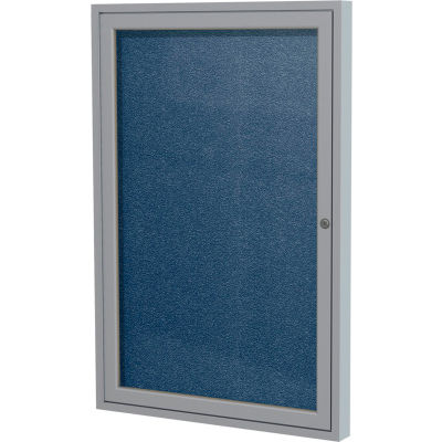 Ghent Enclosed Bulletin Board - Outdoor / Indoor - Vinyl - 36" x 36" H - Navy