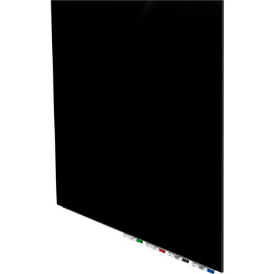 Ghent® Aria 4'W x 4'H Magnetic Glass White Board - Black