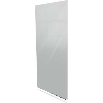 Ghent® Aria 4'W x 6'H Magnetic Glass White Board - Gray