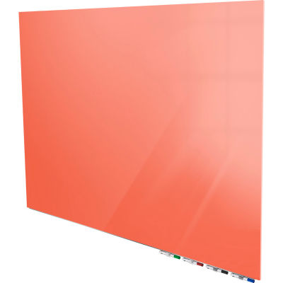 Ghent® Aria 4'W x 3'H Magnetic Glass White Board - Peach