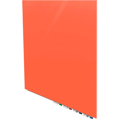 Ghent® Aria 4'W x 4'H Magnetic Glass White Board - Peach