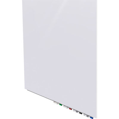Ghent® Aria 4'W x 4'H Magnetic Glass White Board - White