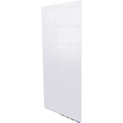 Ghent® Aria 4'W x 5'H Magnetic Glass White Board - White