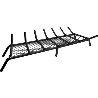 Pleasant Hearth Fireplace Grate, BG5-367EM, 36"W, 1/2" Steel, 7 Bars, Ember Retainer
